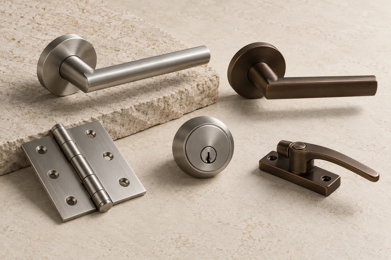 Architectural hardware illustrative product and application image